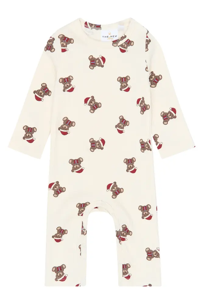 The New Siblings Holiday Teddy Rib Heldragt - Gardenia AOP - 56