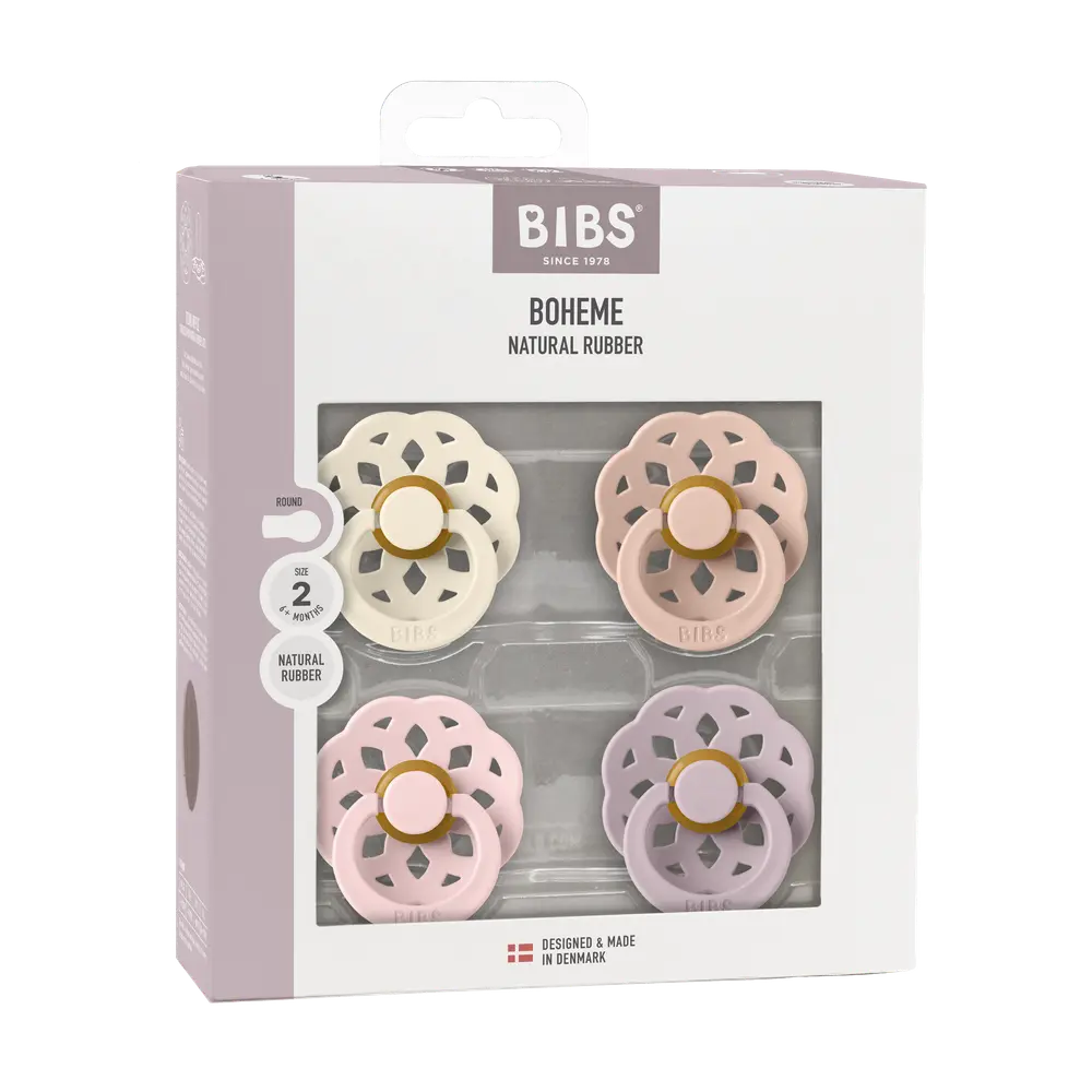 product-Boheme 4 pk Latex str. 2 Ivory/Blush/Blossom/Dusky Lilac