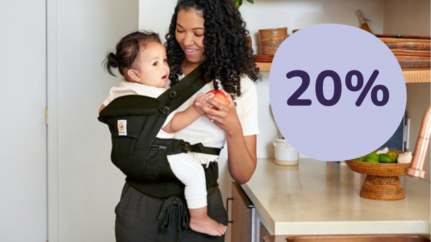 Spar 20% på bæreseler og vikler hos BabySam