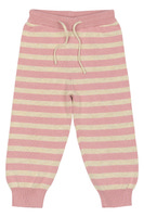 Strikbukser - Off White/Rosa