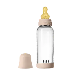 BIBS Bottle - Sutteflaskesæt - Glas - Boheme - Latex/Medium Flow/Rund - 240 ml. - Blush