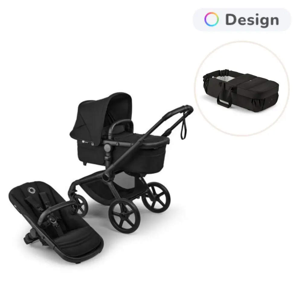 Bugaboo Fox 5 Renew Kombivogn Inkl. Babynest - Heritage Black/Black