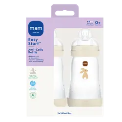 MAM Sutteflasker - Easy Start Anti-Colic - 260ml - 2-pak - Beige