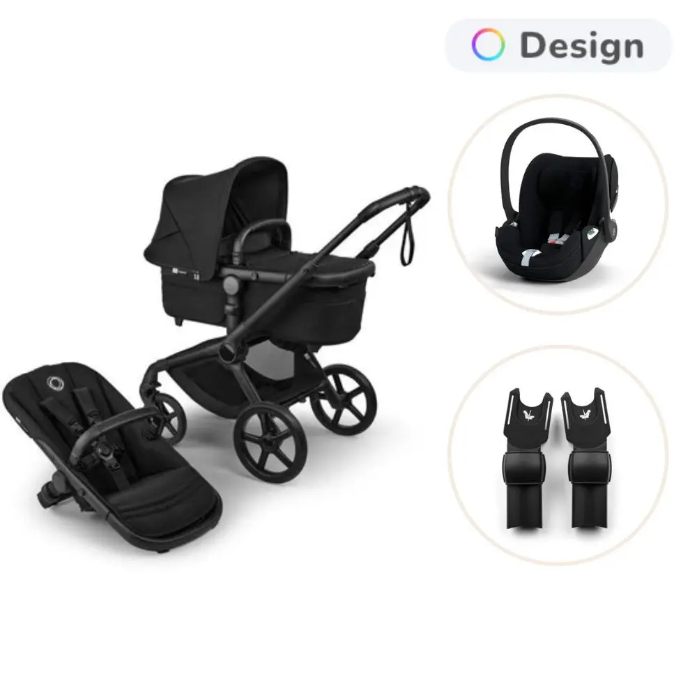 Bugaboo Fox 5 Renew Kombivogn Inkl. Cloud T Autostol Og Adapter - Heritage Black/Black