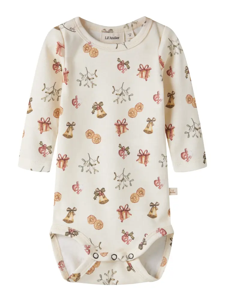 Lil' Atelier Layo Gus Langærmet Slim Body - Turtledove - 74