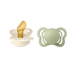 BIBS Couture Sutter - Str. 1 - 2-pak - Anatomisk - Ivory/Sage