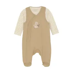 Body langærmet m. Romper - Sesame - 44
