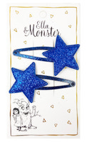 Hårspænde Blå Glimmerstjerne