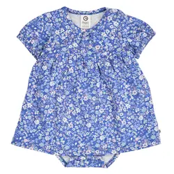 Primrose Blomstret Kjole Body - Azure blue/ Nectar/ Tofu - 74