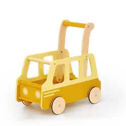 Skolebus skubbevogn gul