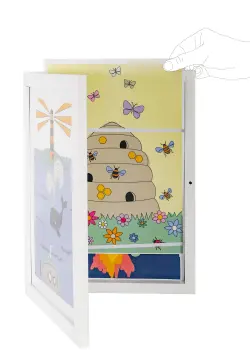 Billedramme til tegninger - A4 -  White billede