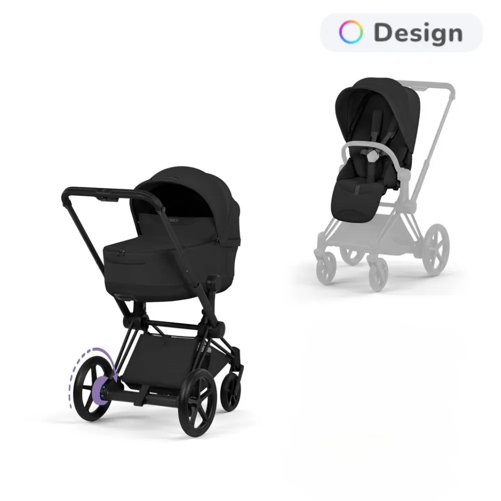 Cybex e-Priam Kombivogn - Style - Sepia Black/Matt Black