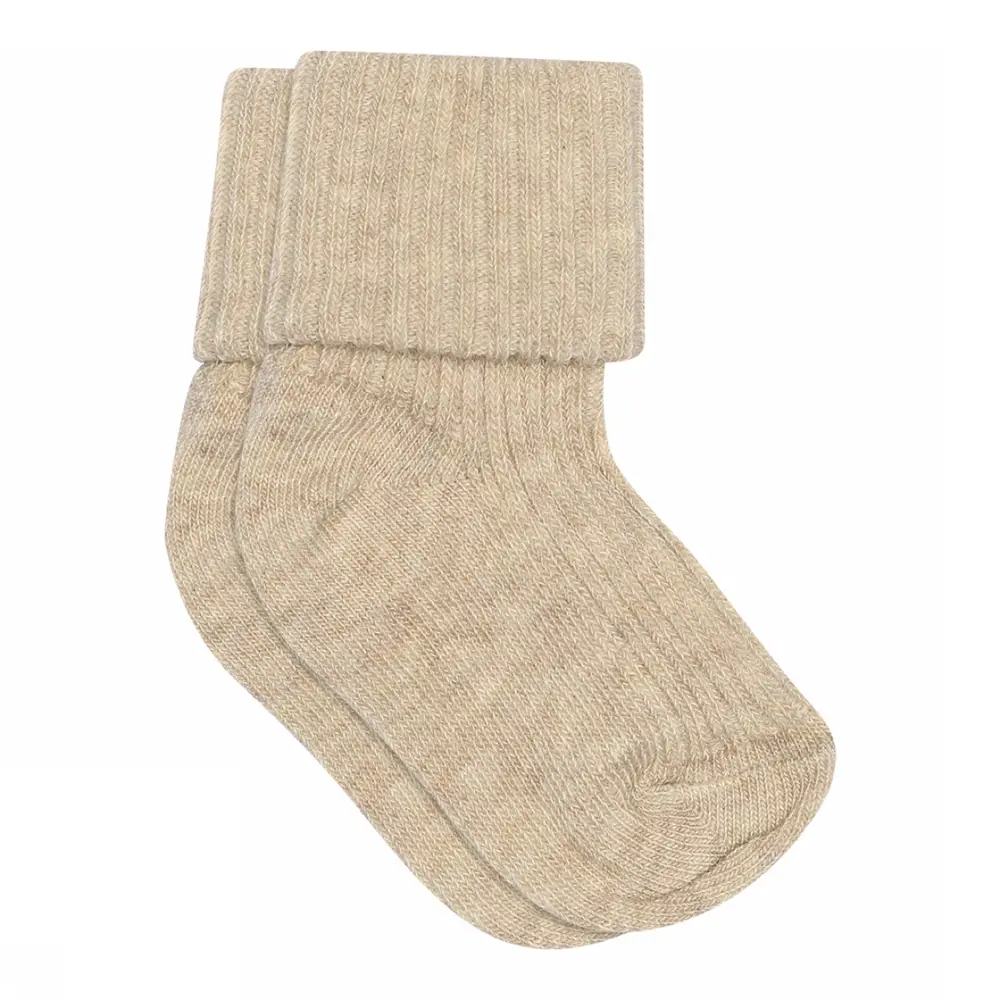 MP Denmark Baby Ankelstrømpe - Beige Melange - 15/16