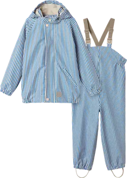 Marmar Oddy Regnsæt Med Blå Striber Og Seler - Str.    4-5y 104/110cm