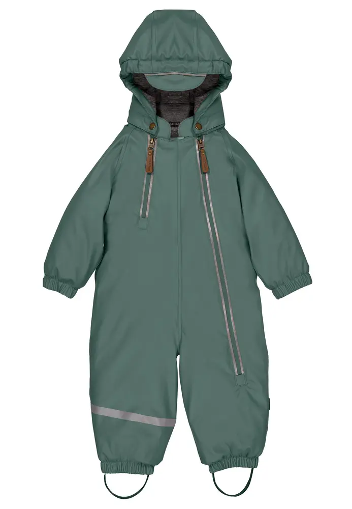 PU Flyverdragt 2 Zip Recycled - Balsam green - 80 CM