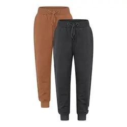 Minymo Sweatpants - 2-pak - Brun/Mørkegrå