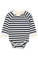 The New Siblings Volker Langærmet Body - Navy Blazer Striped