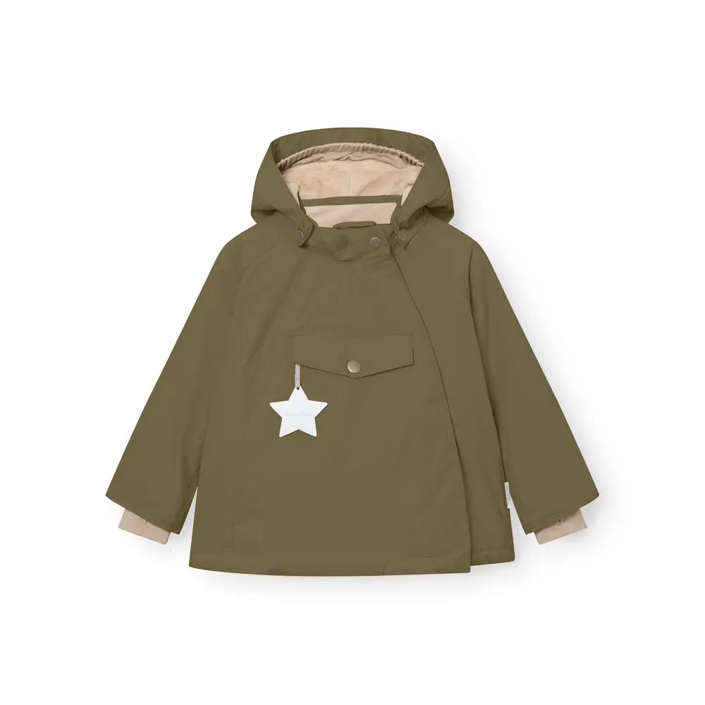 Mini A Ture Matwang Fleeceforet Vinterjakke - Kalamata Green - 4 ÅR/104