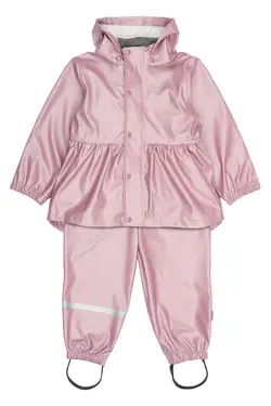 Mikk-Line Regntøj m. Seler - PU - Metallic - Mauve Shadows