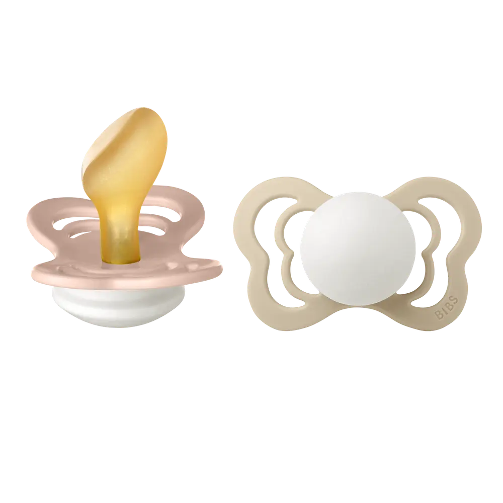 BIBS Sut Couture 2 pk Latex Str 2 - Blush Vanilla, Nat