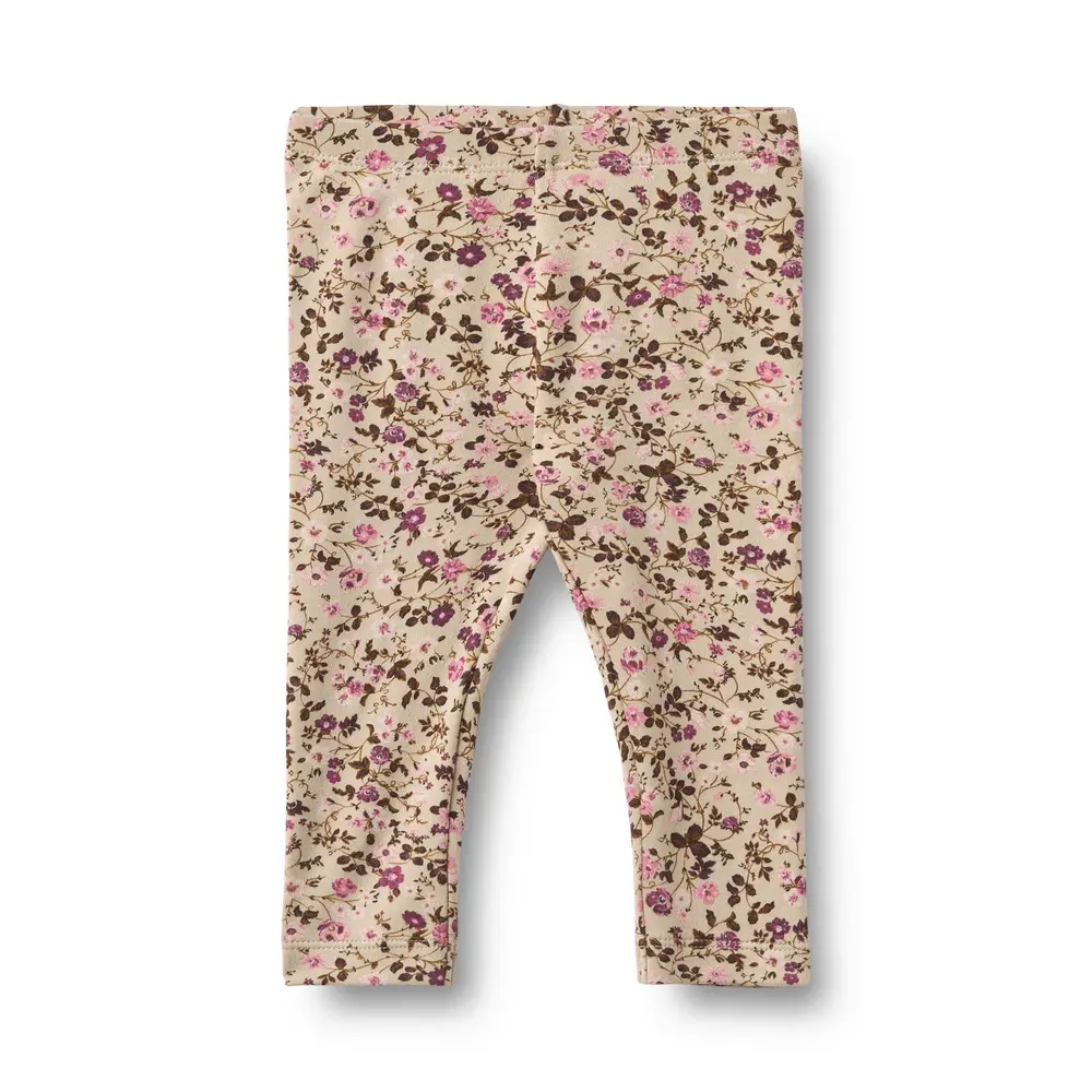 Wheat Jules Jersey Leggings - Soft Sand Flower Wine - 62