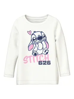 Naame It Bluse - NmfVosla - Stitch - Cloud Dancer