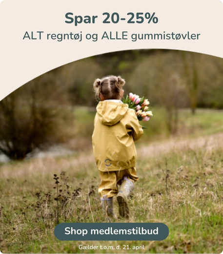 Spar 20-25% på ALT regntøj og ALLE gummistøvler