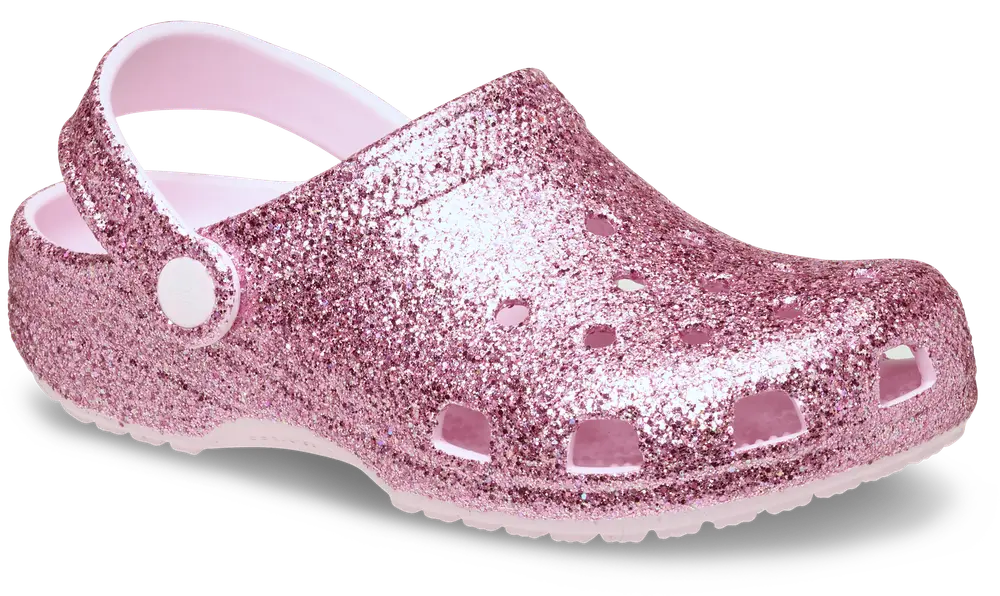 Crocs Sandaler - Chunky Glitter Clog K - Pink Milk