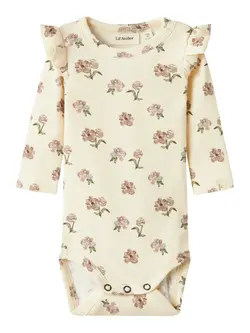 Lil' Atelier Body l/æ - Rib - NbfGavo - Turtledove/PEONY