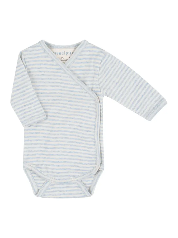 Nyfødt Slå-om Body - Lyseblå - 44CM