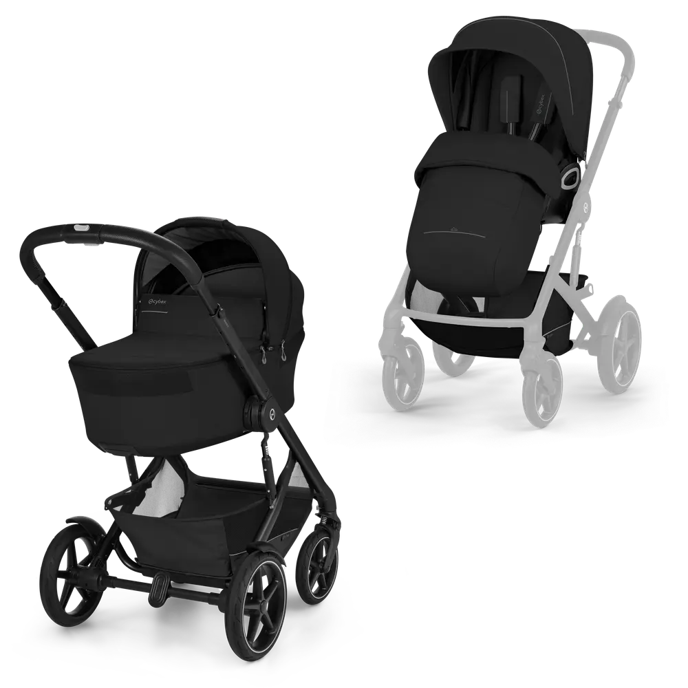 Cybex Klapvogn/Barnevogn - Talos S Lux - 2-i-1 - Moon Black