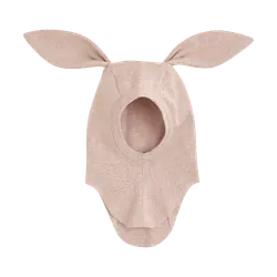 Elefanthue m. Ører Bomuldsrib - Camel Melange - 12-24 MDR.