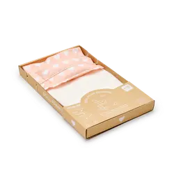 Sengetøj til luksus dukkevogn koral