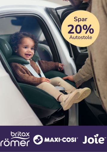 Spar 20% på autostole fra Joie, Britax-Römer & Maxi-Cosi