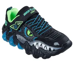 Skechers Skech-o-saurus Lights 2.0 Sneaker Sort Med Dinosaur Og Blinklys - Str. 27