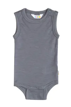 Joha Body Grå Uden Ærmer i Uld Silke - Str. 70cm (68/74cm)