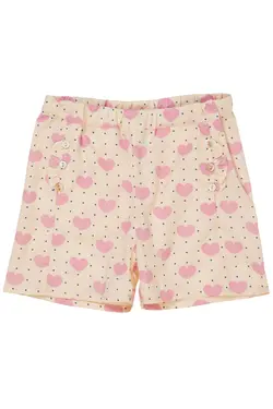 Hjerte shorts m. flæse lomme - HEART AOP - 116