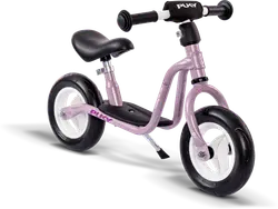 Løbecykel - LR M perlemorspink - med støttefod billede