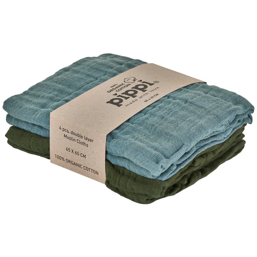 product-Øko Stofbleer (4-pak) - Blå/Grøn