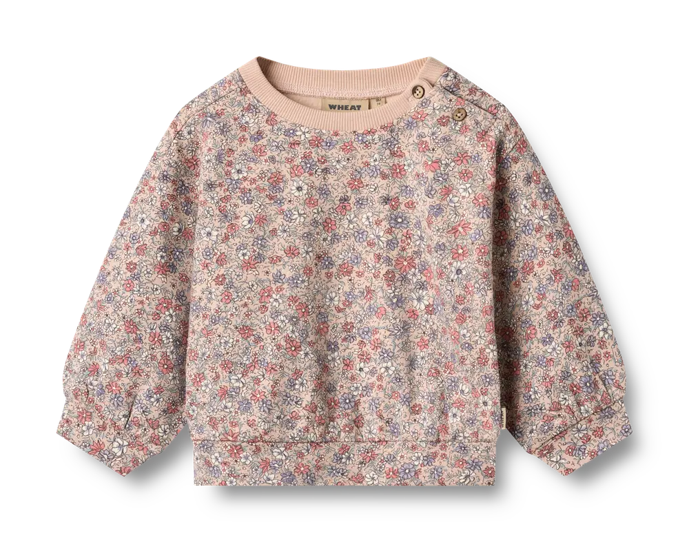 Lia Sweatee Shirt Rose Dust Flowers