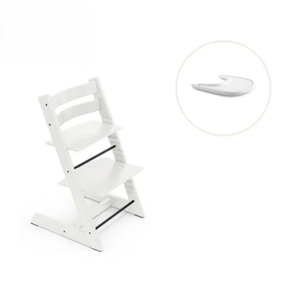 product-Højstol inkl. tray - hvid/hvid