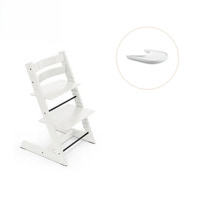 Højstol inkl. tray - hvid/hvid