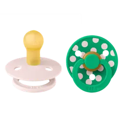 BIBS Colour Sutter - Str. 1 - Rund - 2-pak - Petal/Cactus