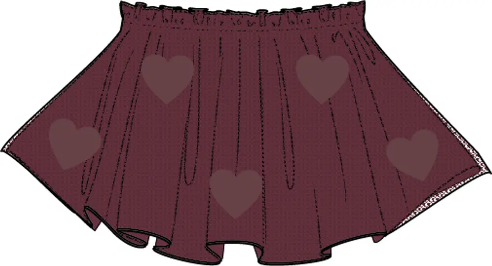 The New Siblings Vonda Mesh Nederdel - Burgundy - 86