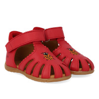 Begynder Sandal m. Broderi - Red/Red