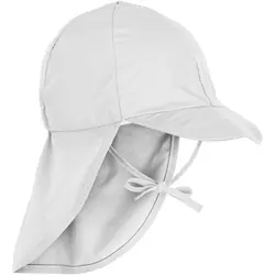 Sommerhat m/lang skygge -  Solid - WHITE - 4-6 ÅR