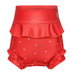 Badeble - Neopren - Frill - Berry - Dots - BERRY - 3-4 ÅR