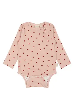 Petit Piao Body Rosa Med Hjerter - Str. 6m 68cm