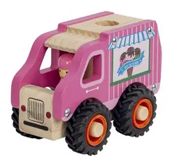 Magni - Isbil i træ med gummihjul, FSC 100%