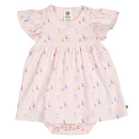 Picnic Rib Body Kjole - Primrose/ Shell blue/ Tofu